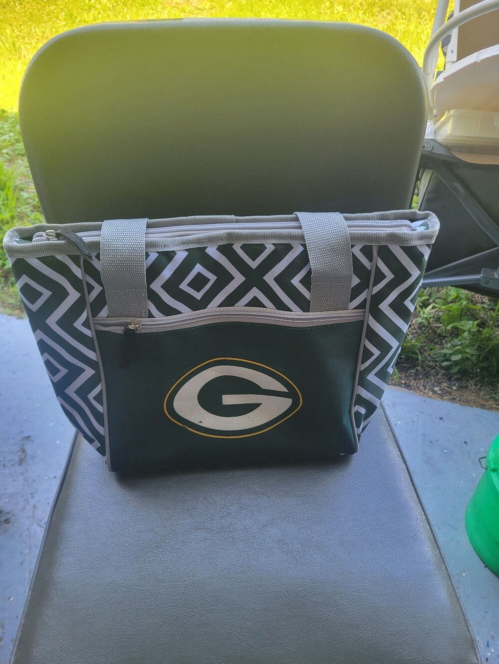 Green Bay Packers Green Geometric Cooler Tote